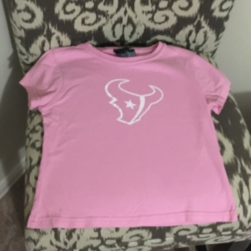 Houston Texans pink‎ tee by Reebok size small 7/8